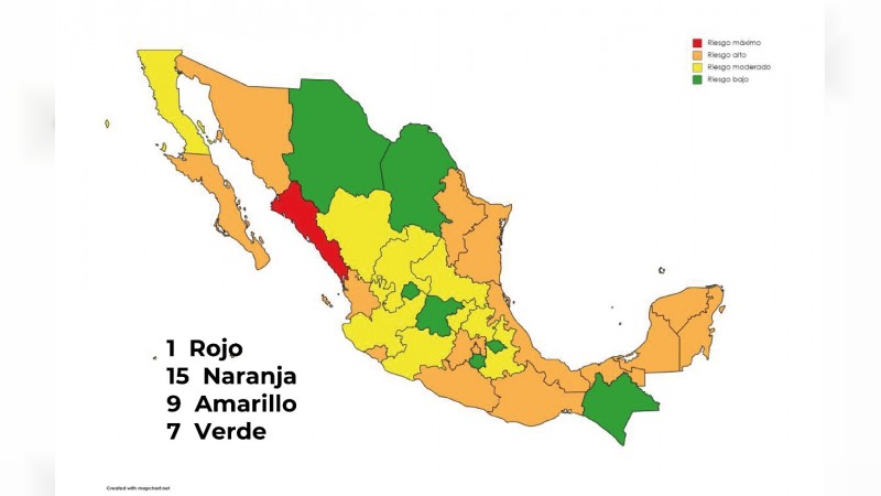 Michoacán pasa a Semáforo Amarillo por riesgo epidémico